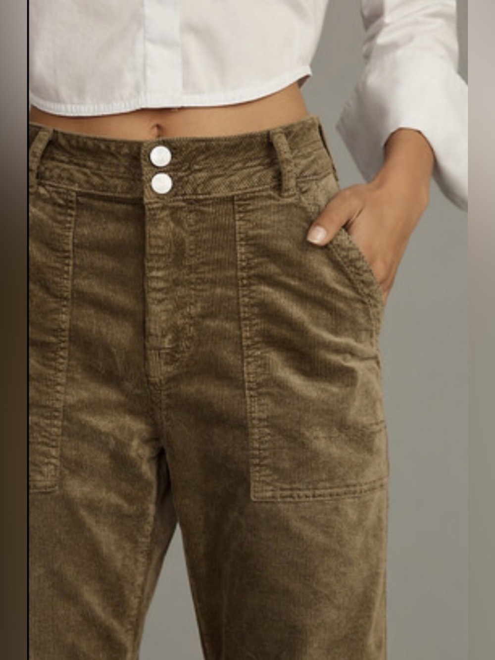 Pilcro by Anthropologie The Wanderer Relaxed Corduroy Pants Size 28 - Picture 4 of 16